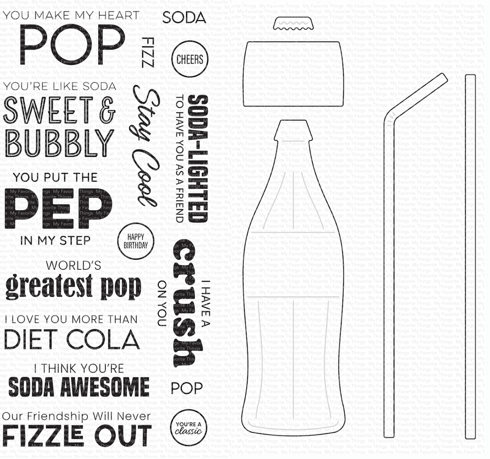 My Favorite Things Soda Pop Clear Stamps and Dies