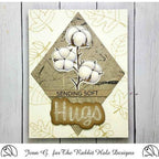 The Rabbit Hole Designs Soft Hugs Cotton Flower Clear Stamps TRH-216 three