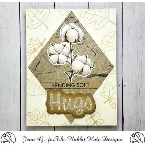 The Rabbit Hole Designs Soft Hugs Cotton Flower Clear Stamps TRH-216 three