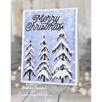 Simon Says Stamp Embossing Folder Soft Snowfall sf371 All The Joy Christmas Card