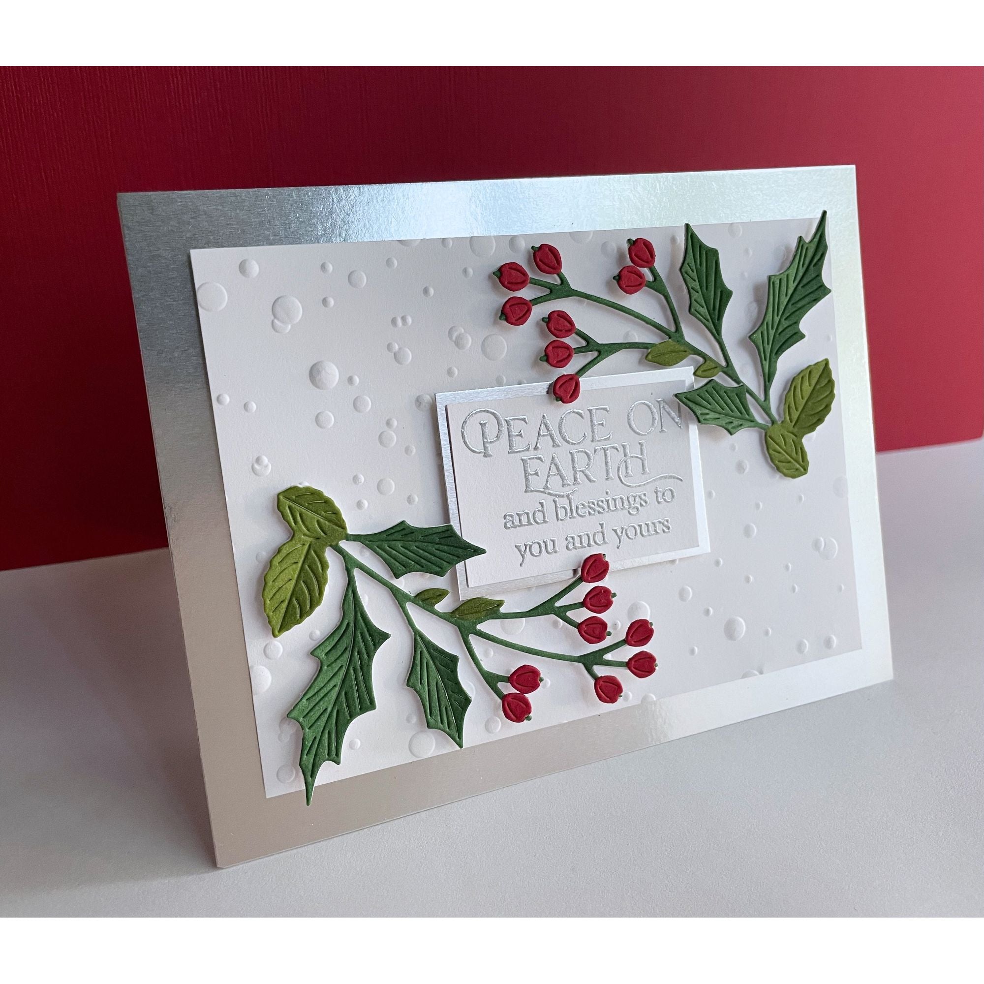 Simon Says Stamp Embossing Folder Soft Snowfall sf371 All The Joy Christmas Card | color-code:ALT03