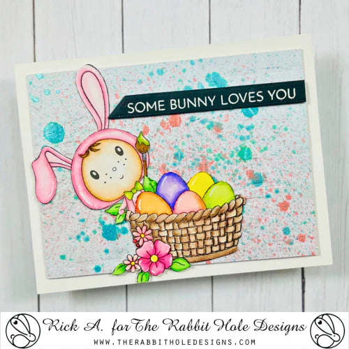 The Rabbit Hole Designs Easter Bunnies Clear Stamps trh-226 easter eggs