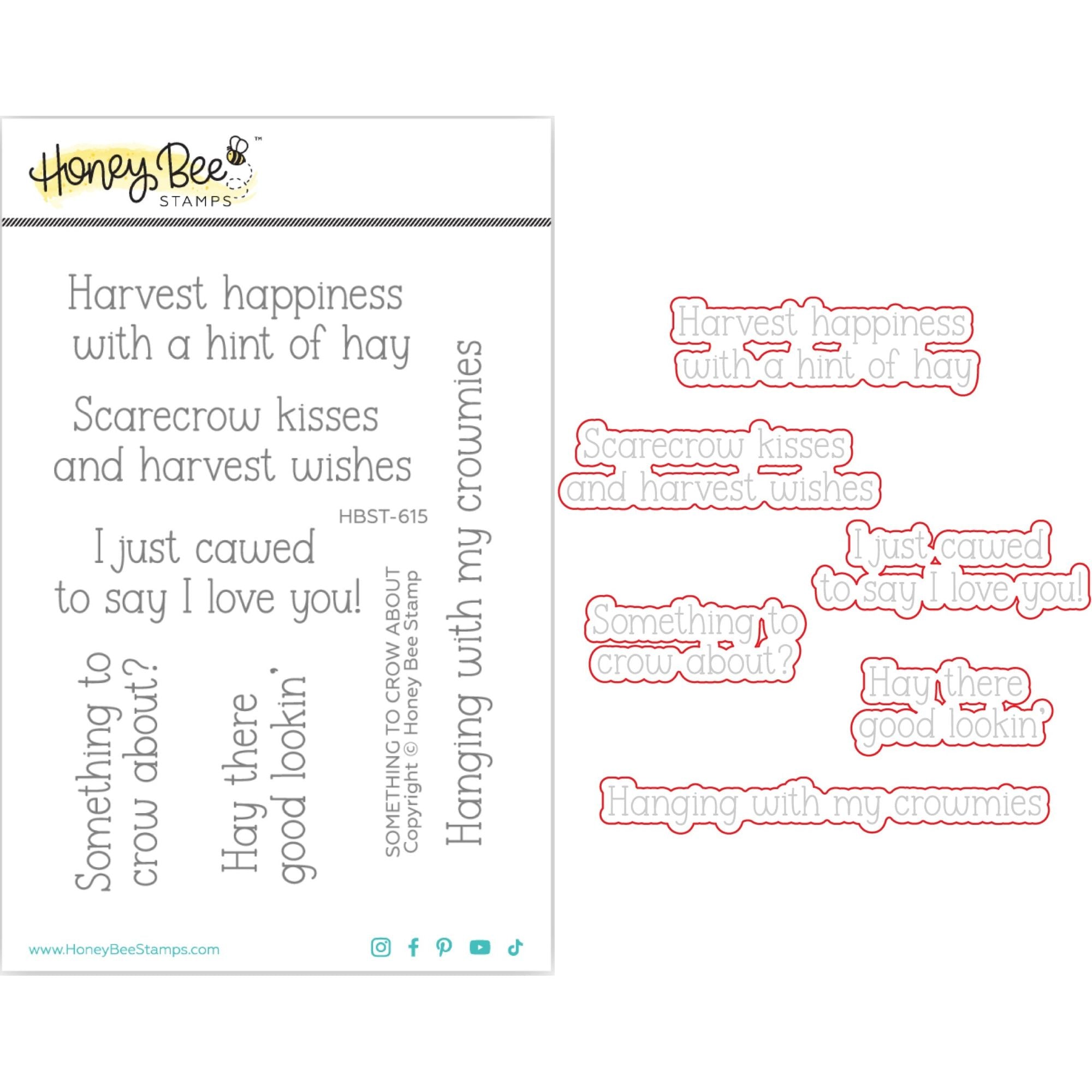 Honey Bee Something To Crow About Stamps And Dies Bundle*