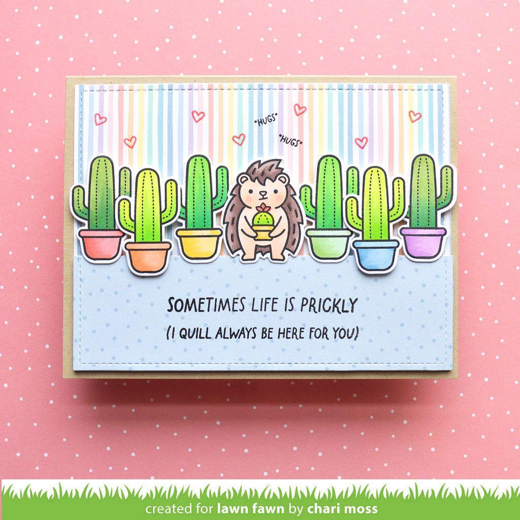 Lawn Fawn Set Sometimes Life Is Prickly Clear Stamps and Dies
