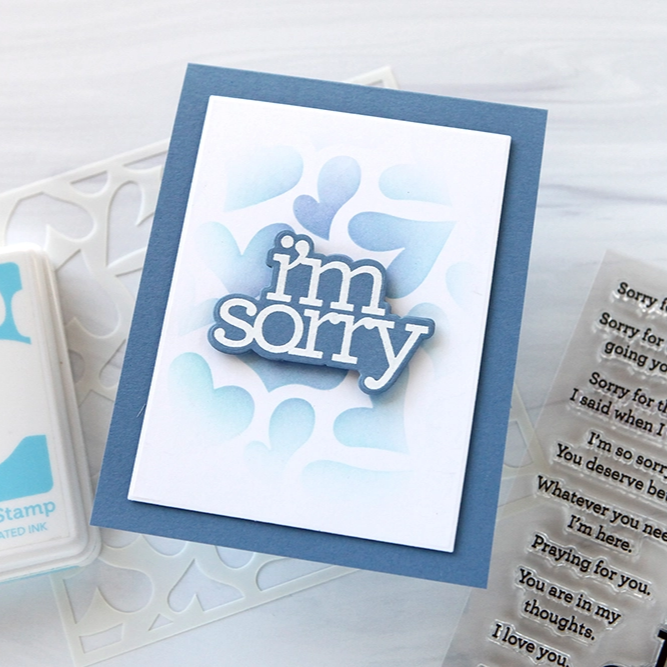 CZ Design Clear Stamps I'm Sorry Sentiments cz392c To Be Loved I'm Sorry Card | color-code:ALT01