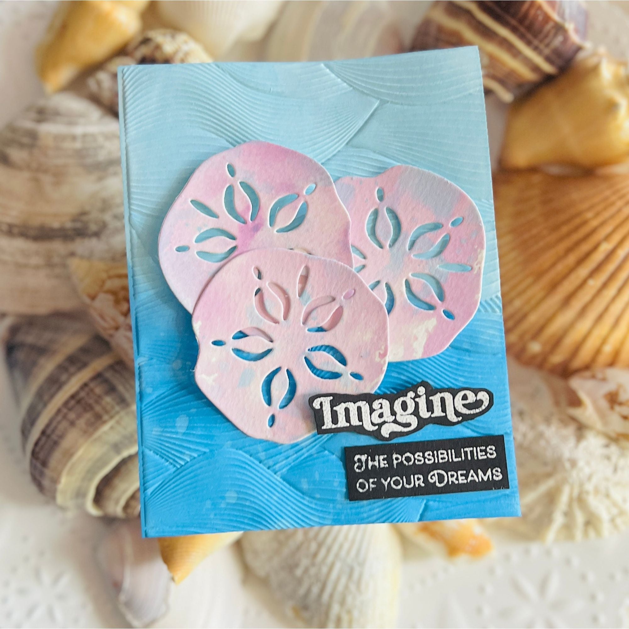Simon Says Stamp Embossing Folder Soundwaves sf377 Sunny Vibes Imagine Card