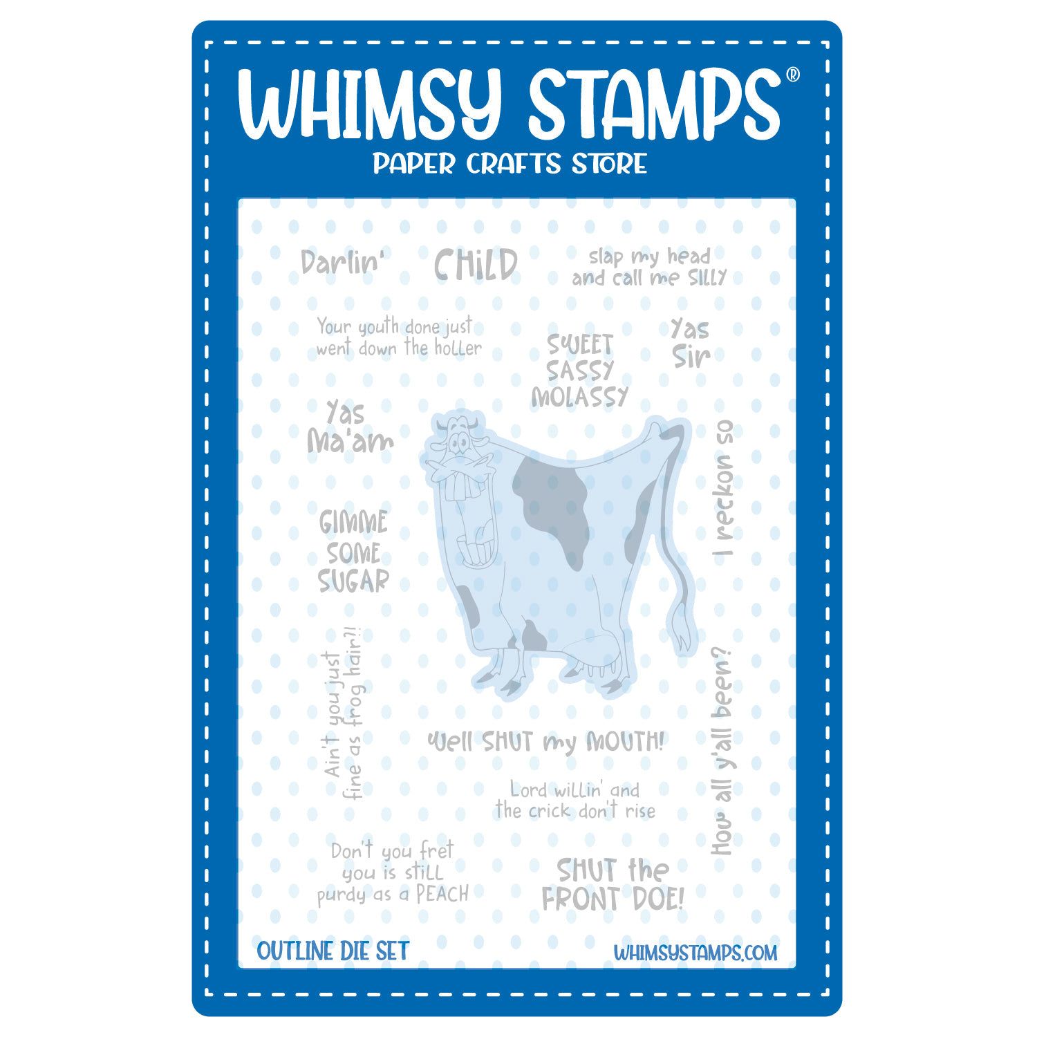 Whimsy Stamps Southern Sugar Outline Dies wsd307a