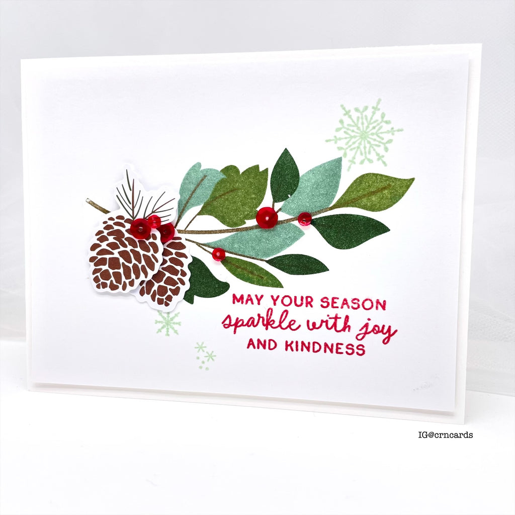 Simon Says Clear Stamps Sparkle Season 3340ssc Holiday Card