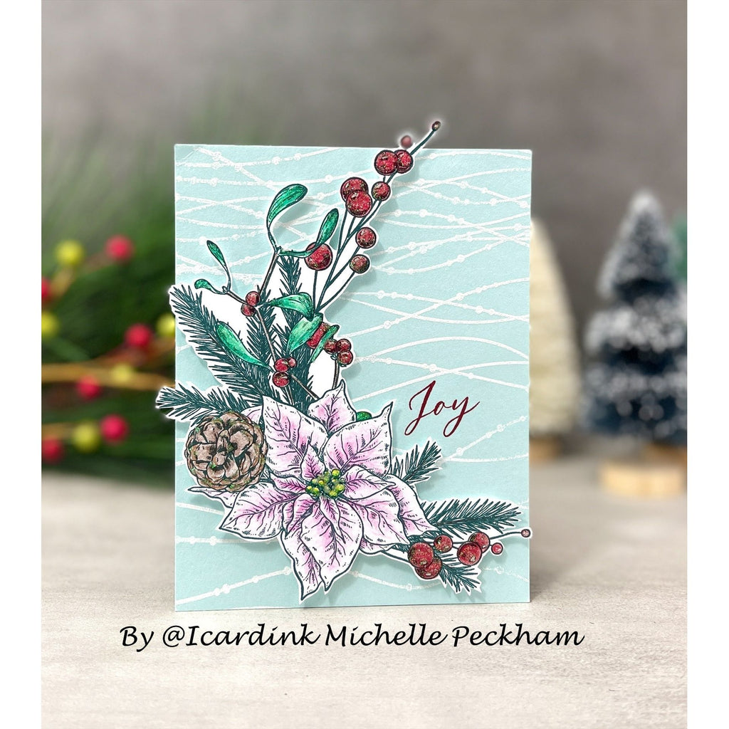 Simon Says Clear Stamp Sparkle Strands 1077ss Sweet Wishes Christmas Card