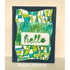 Simon Says Clear Stamp Sparkle Strands 1077ss Sweet Wishes Hello Card