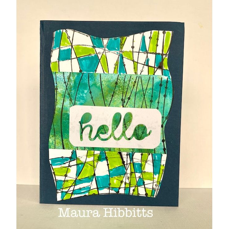 Simon Says Clear Stamp Sparkle Strands 1077ss Sweet Wishes Hello Card