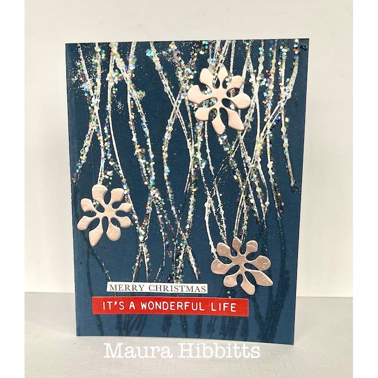 Simon Says Clear Stamp Sparkle Strands 1077ss Sweet Wishes Christmas Card