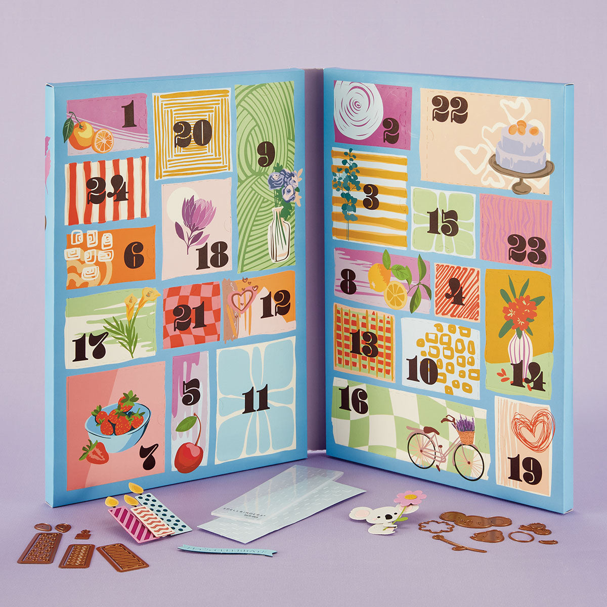 Spellbinders 2026 Crafty Advent Calendar adv-010 inside box numbers