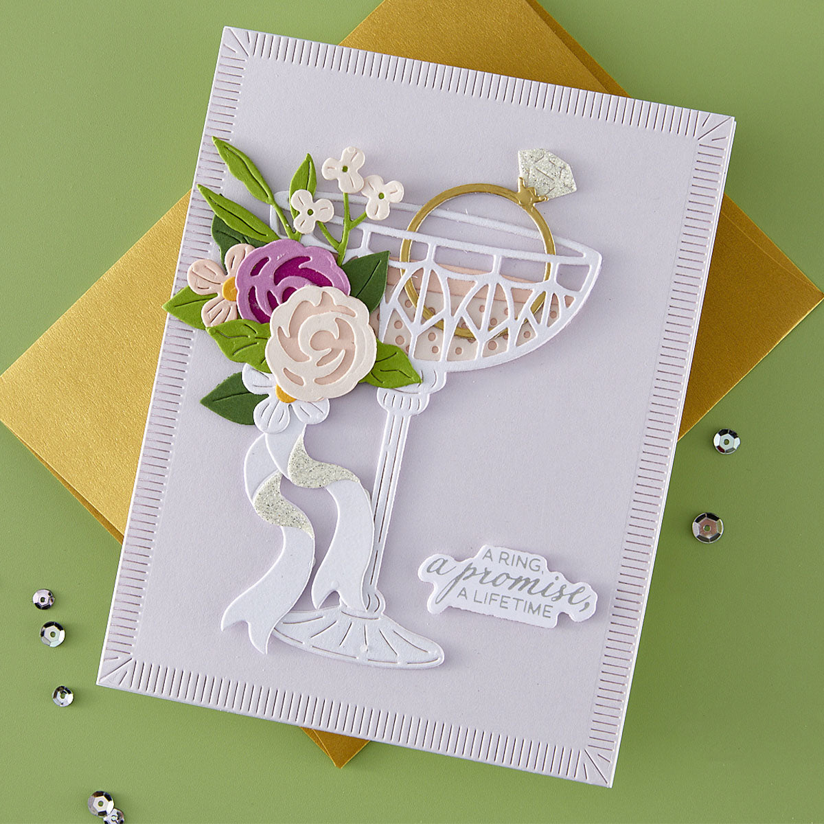 Spellbinders A Special Toast Etched Dies s5-720 promise