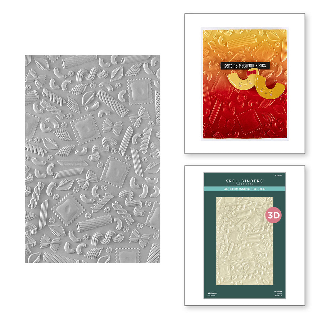 Spellbinders Al Dente 3D Embossing Folder e3d-137