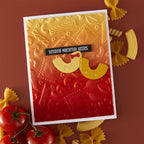 Spellbinders Al Dente 3D Embossing Folder e3d-137 macaroni kisses