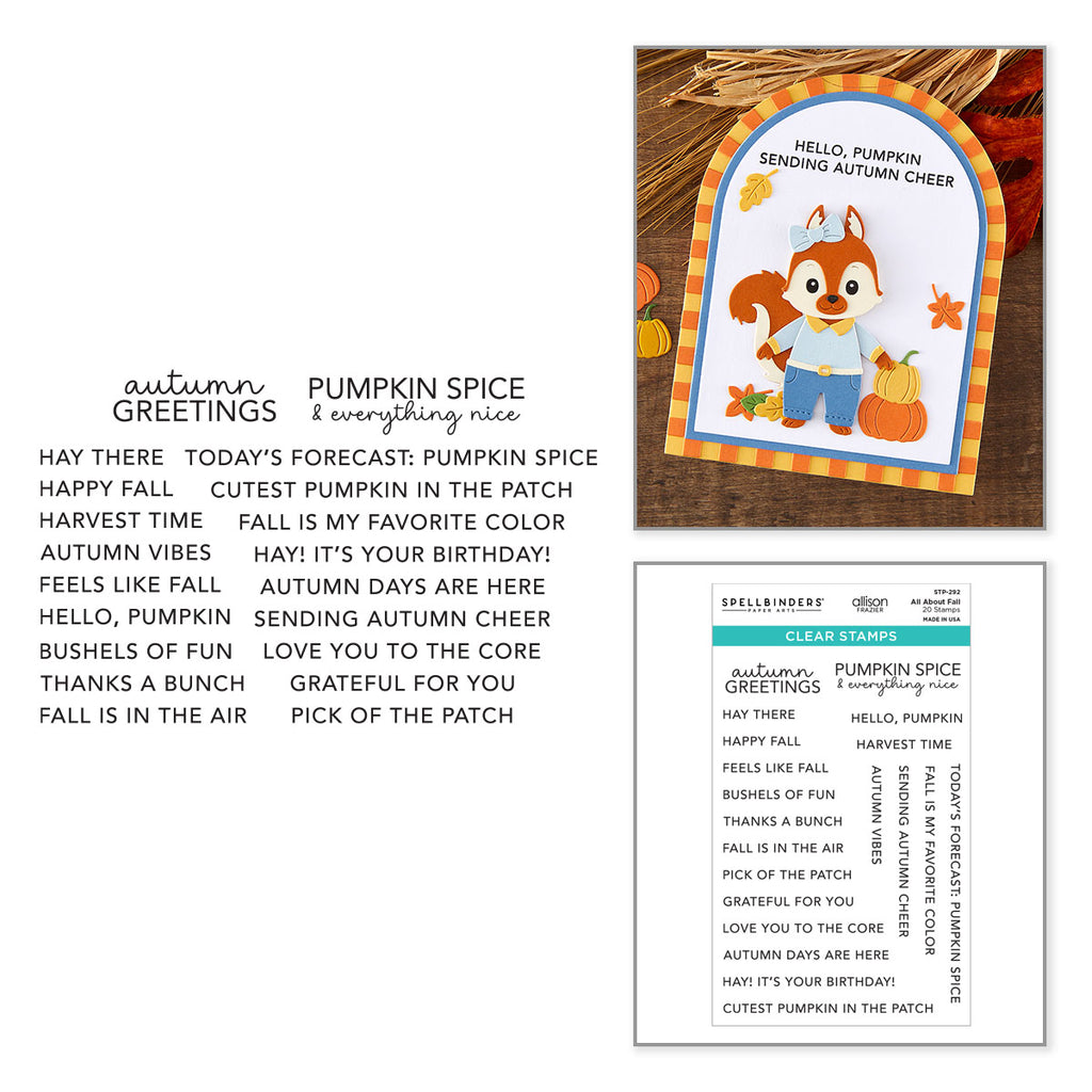 Spellbinders All About Fall Clear Stamp Set stp-292