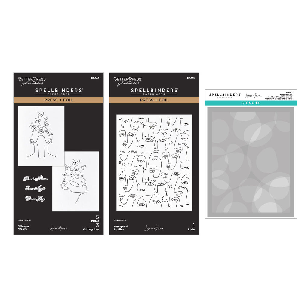 Spellbinders All My Senses Press and Foil Plate, Die and Stencil Bundle