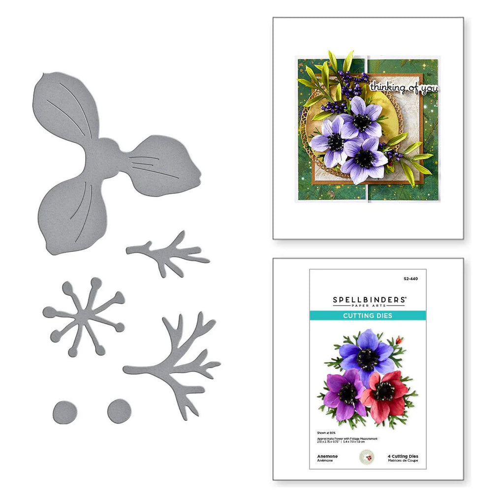 Spellbinders Anemone Etched Dies s2-440