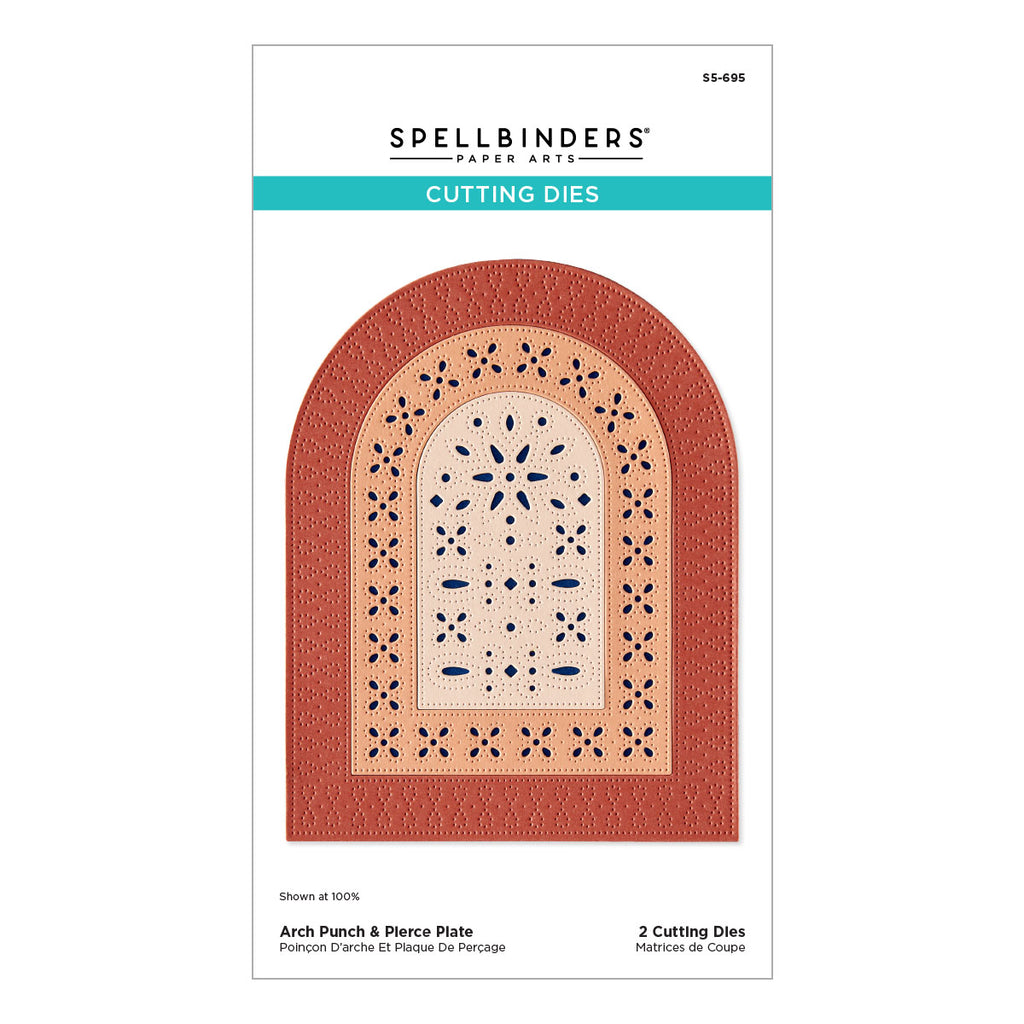 Spellbinders Arch Punch and Pierce Plate Etched Dies s5-695
