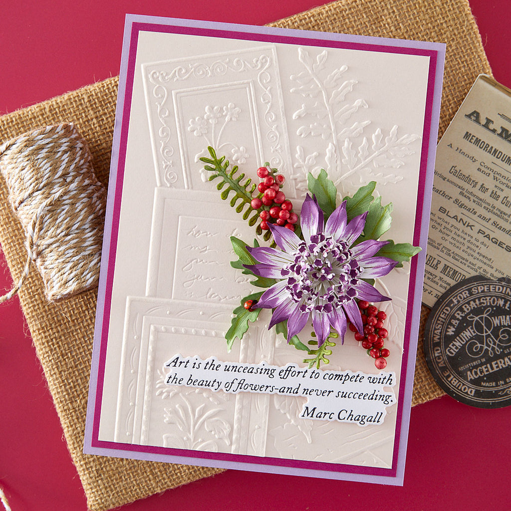 Spellbinders Astrantia Etched Dies s5-711 florals marc chagall