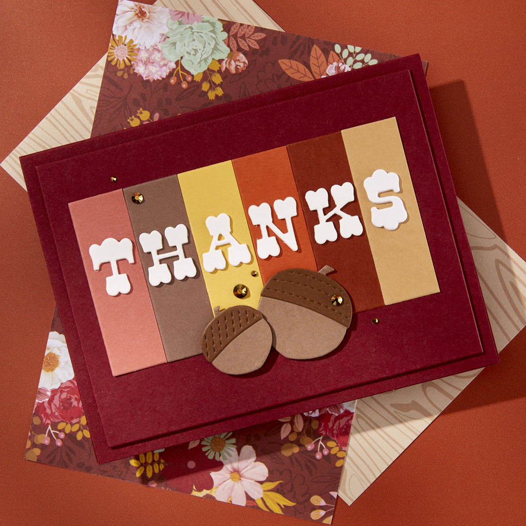 Spellbinders Autumn Alpha Etched Dies s4-1487 thanks