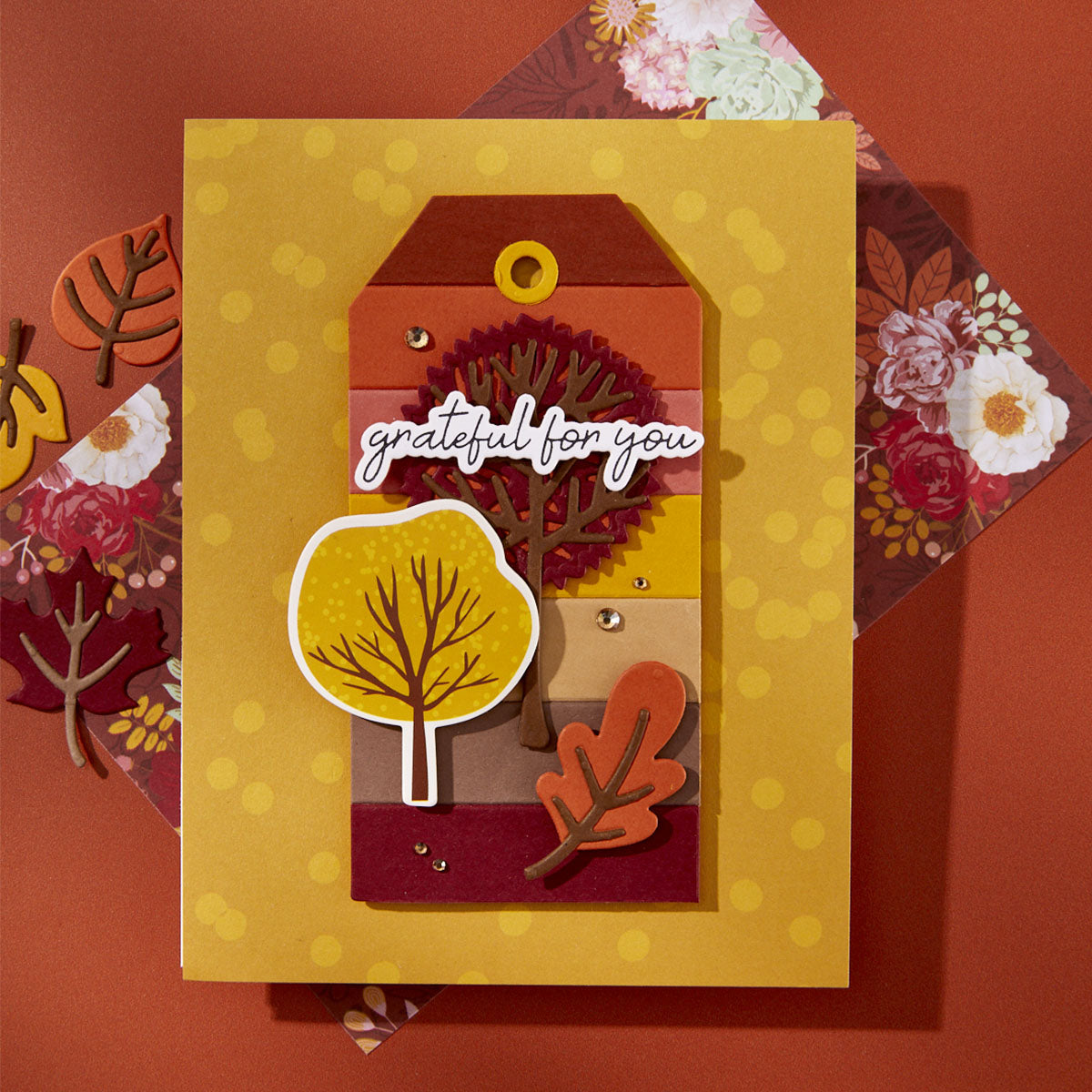 Spellbinders Autumn Sentiments BetterPress Plate and Die Set bp-322 tag
