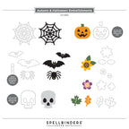 Spellbinders Autumn and Halloween Embellishments Etched Dies s4-1490 assembly