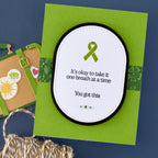 Spellbinders Awareness Ribbon and Sentiments Stamp and Die Set sds-216 you got this