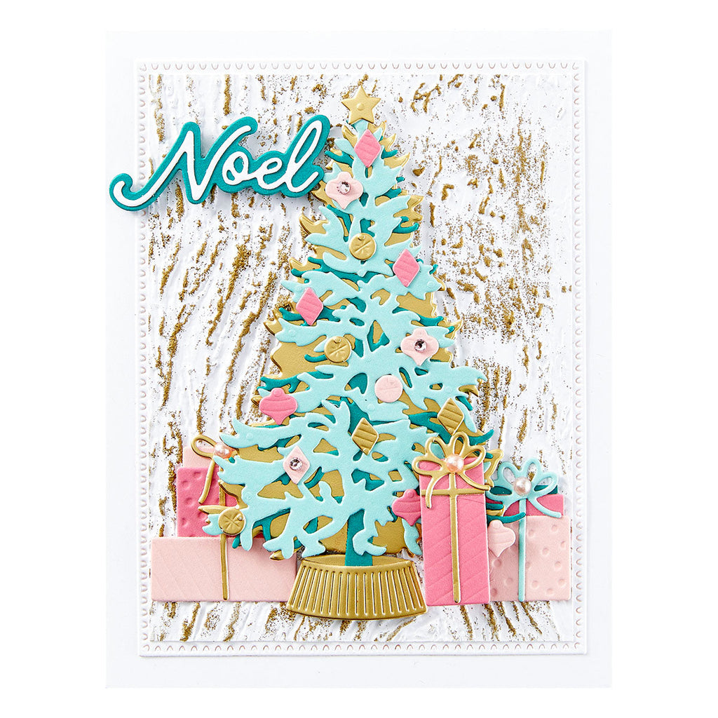 Spellbinders Bark 3D Embossing Folder e3d-116 noel