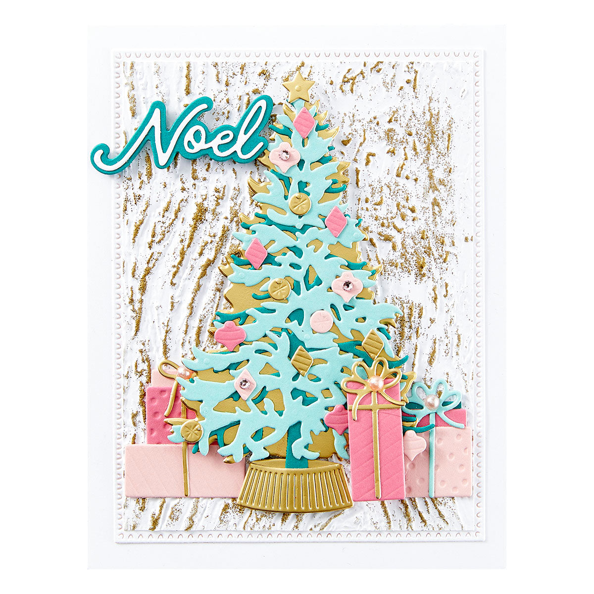 Spellbinders Bark 3D Embossing Folder e3d-116 noel