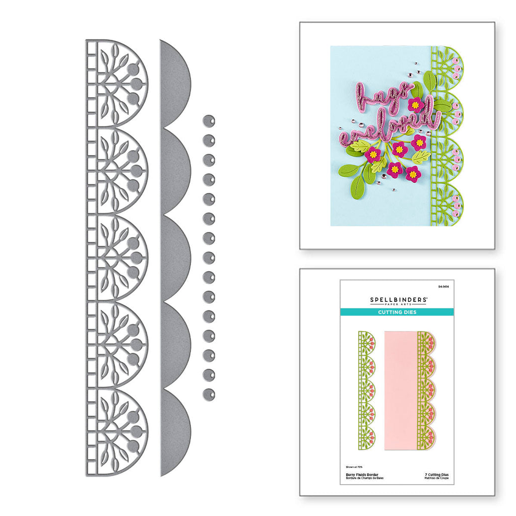 Spellbinders Berry Fields Border Etched Dies s4-1414