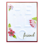 Spellbinders Beveled Hello A2 Cardfront 3D Embossing Folder e3d-090 friend