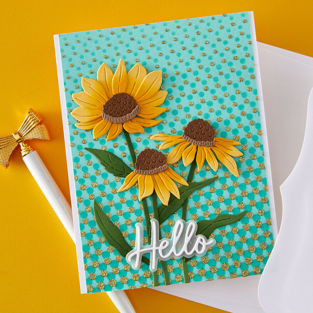 Spellbinders Big and Bold Sentiments Etched Dies s4-1539 hello