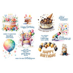 Spellbinders Birthday Cheers Rub Ons scsr-010 inside contents
