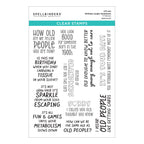 Spellbinders Birthday Laughs Sentiments Clear Stamp Set stp-264