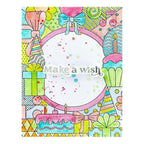Spellbinders Birthday Sentiments Press and Foil Plate and Die Set bp-392 birthday cakes bows birthday hats make a wish card