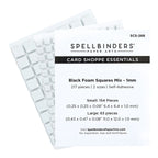 Spellbinders Black Foam Adhesive Squares 1mm scs-268