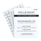 Spellbinders Black Foam Adhesive Squares 2mm scs-266