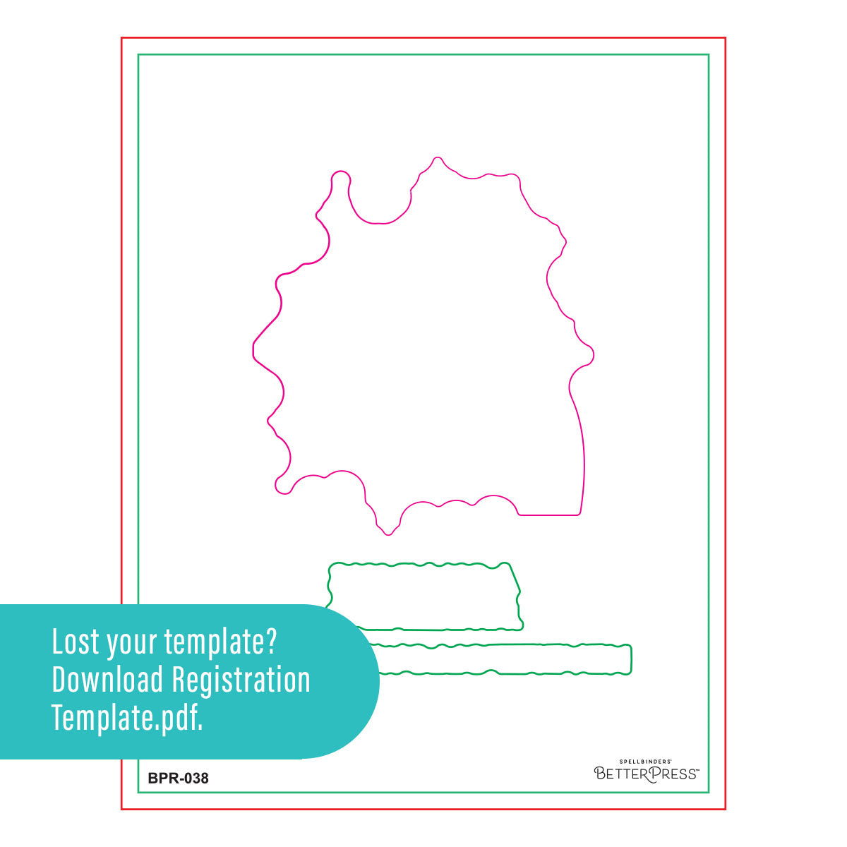 Spellbinders Block Print Aquarius Registration Press and Foil Plate bpr-038 template