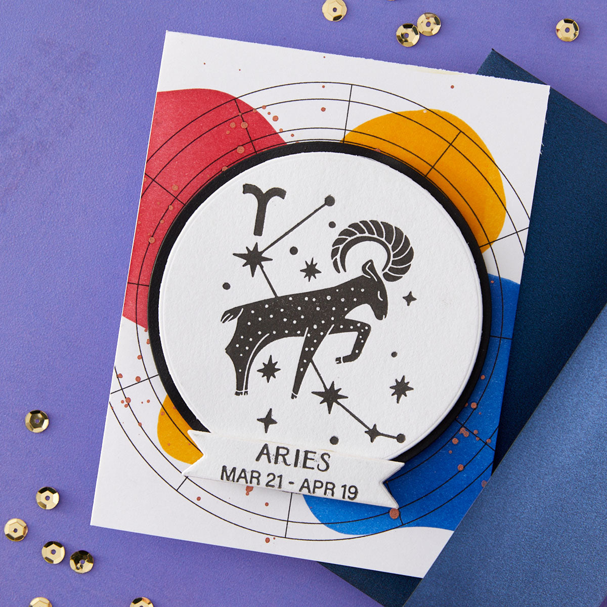 Spellbinders Block Print Aries Registration Press and Foil Plate bpr-040 ram
