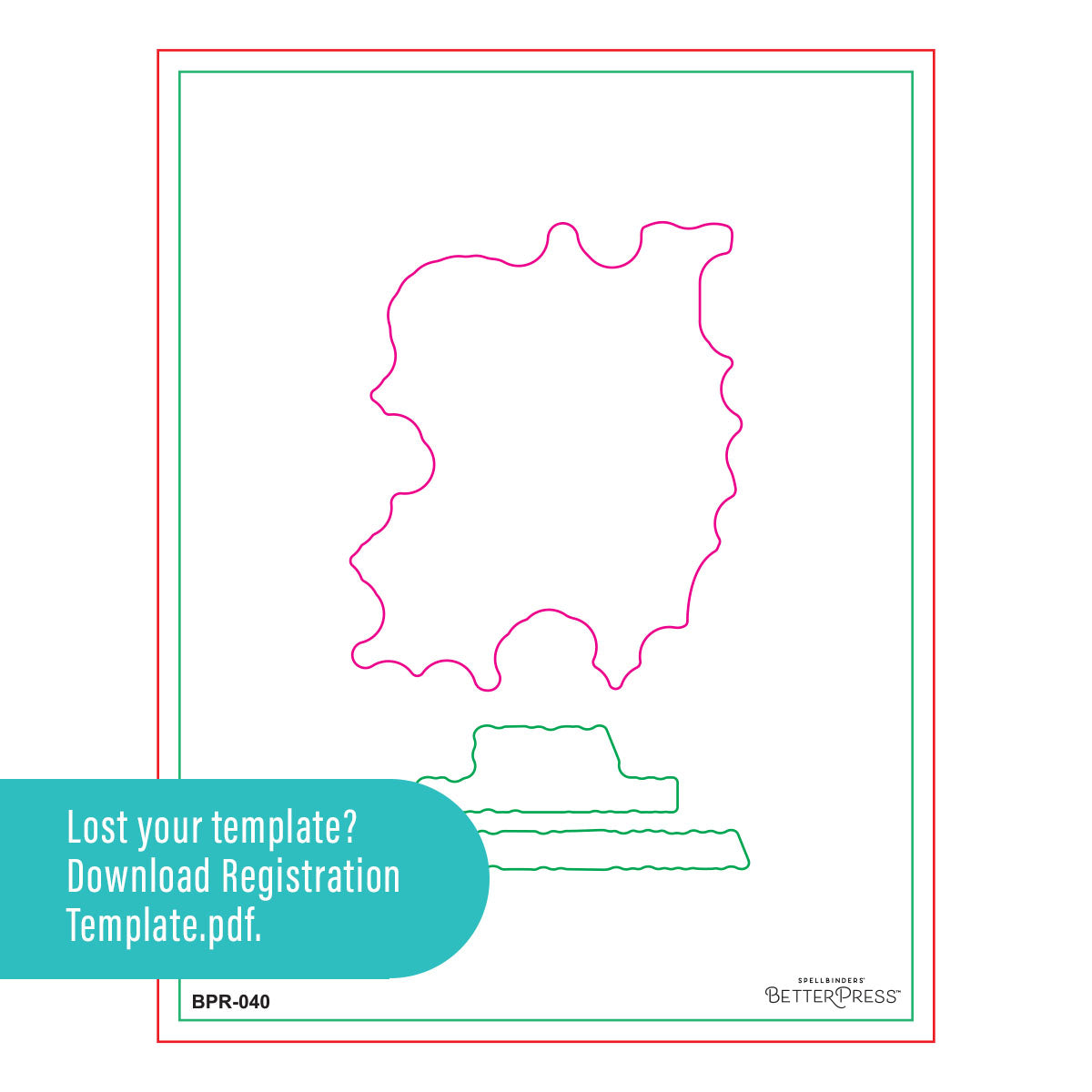Spellbinders Block Print Aries Registration Press and Foil Plate bpr-040 template