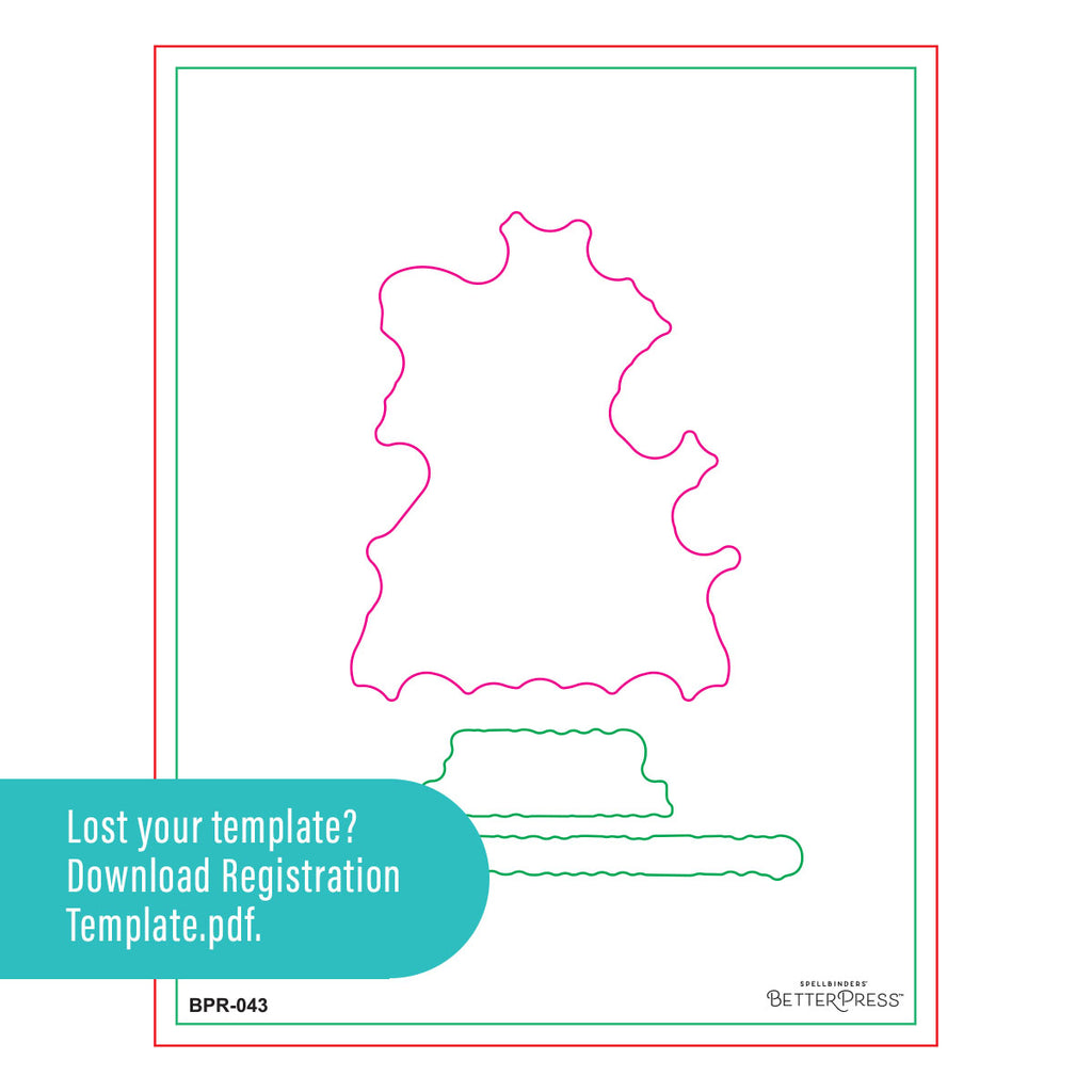 Spellbinders Block Print Cancer Registration Press and Foil Plate bpr-043 template