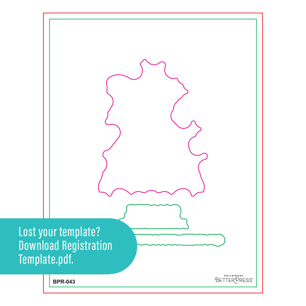 Spellbinders Block Print Cancer Registration Press and Foil Plate bpr-043 template