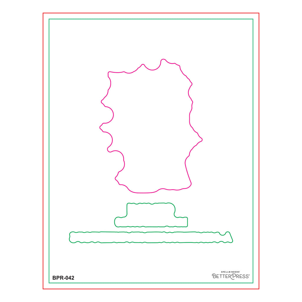 Spellbinders Block Print Gemini Registration Press and Foil Plate bpr-042 template