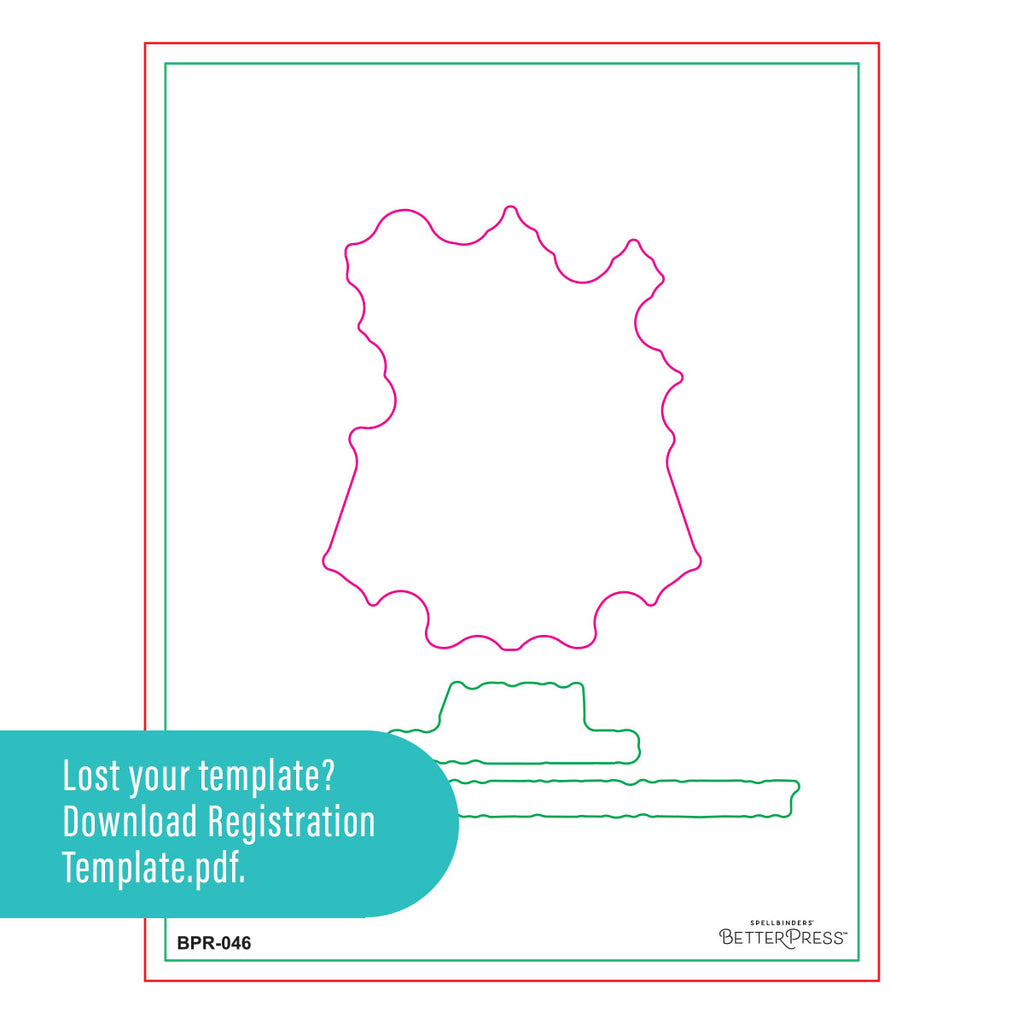 Spellbinders Block Print Libra Registration Press and Foil Plate bpr-046 template