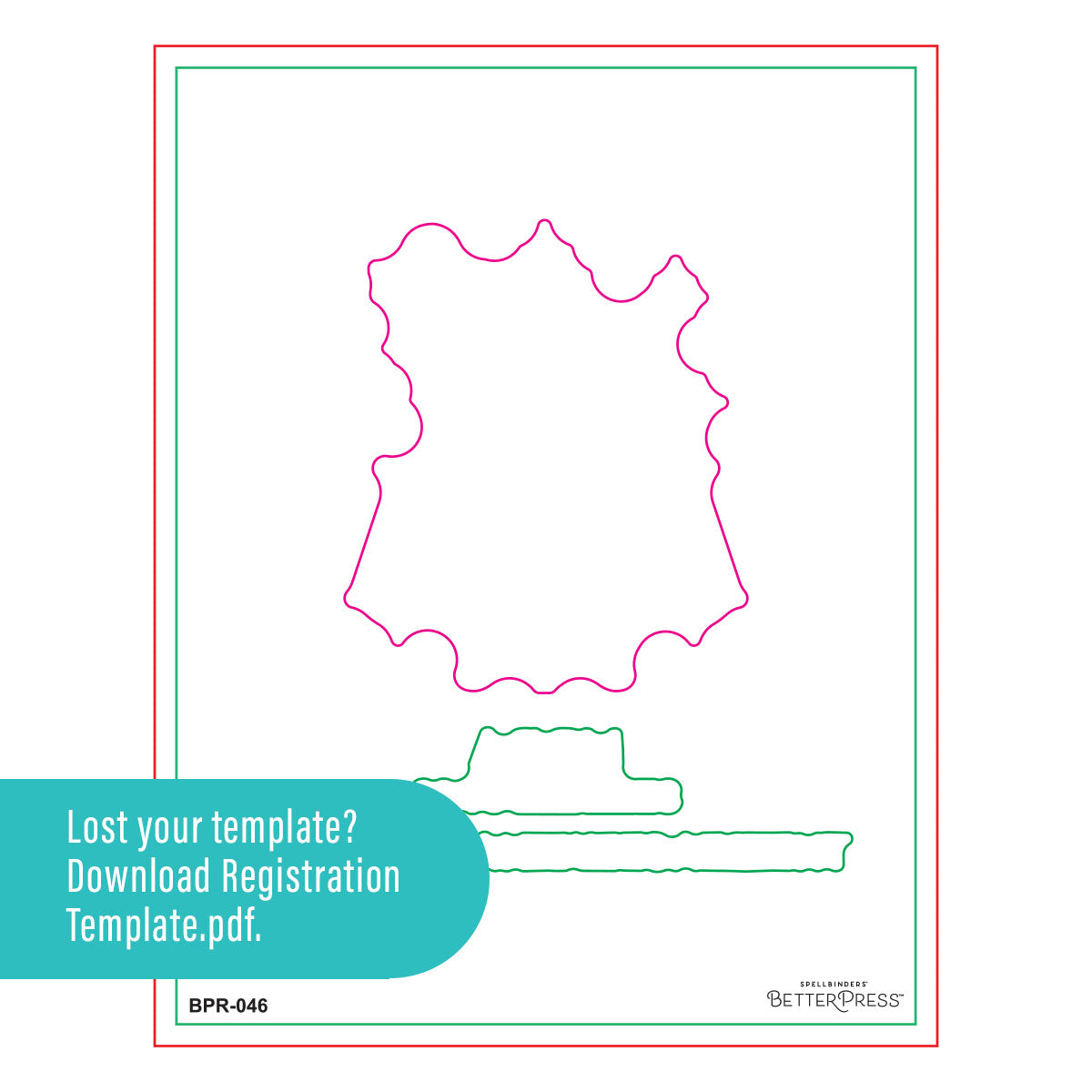 Spellbinders Block Print Libra Registration Press and Foil Plate bpr-046 template