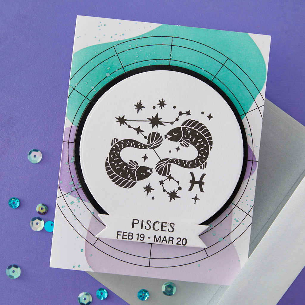 Spellbinders Block Print Pisces Registration Press and Foil Plate bpr-039 fish