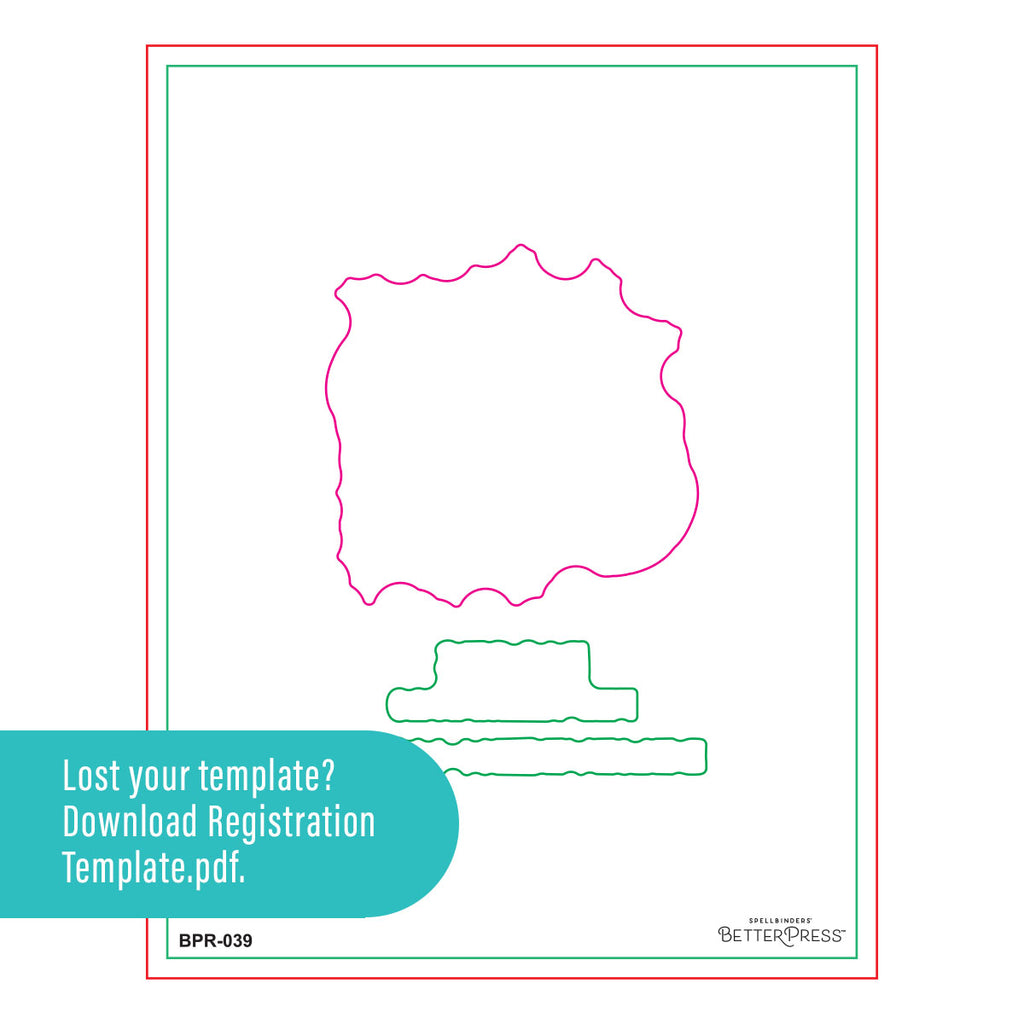 Spellbinders Block Print Pisces Registration Press and Foil Plate bpr-039 template