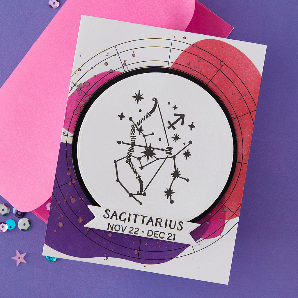 Spellbinders Block Print Sagittarius Registration Press and Foil Plate bpr-048 bow and arrow